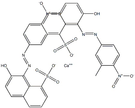 Bis[1-[(3-methyl-4-nitrophenyl)azo]-2-hydroxy-8-naphthalenesulfonic acid]calcium salt Structure