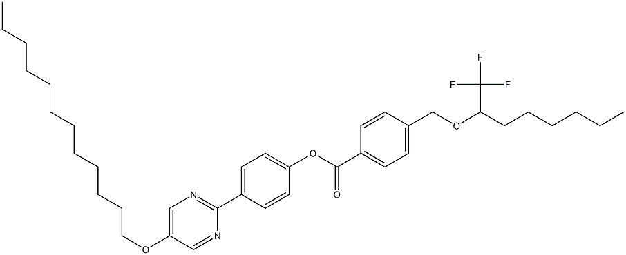 4-[[1-(Trifluoromethyl)heptyl]oxymethyl]benzoic acid 4-[5-(dodecyloxy)pyrimidin-2-yl]phenyl ester