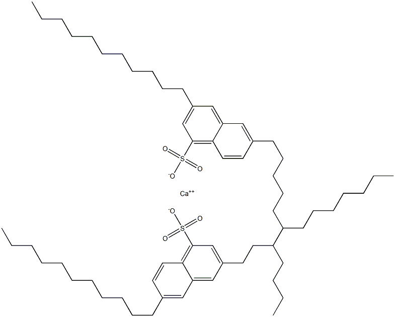 Bis(3,6-diundecyl-1-naphthalenesulfonic acid)calcium salt 结构式