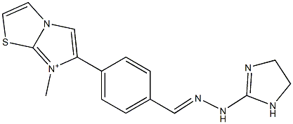 7-Methyl-6-[4-[2-[(4,5-dihydro-1H-imidazol)-2-yl]hydrazonomethyl]phenyl]imidazo[2,1-b]thiazol-7-ium|