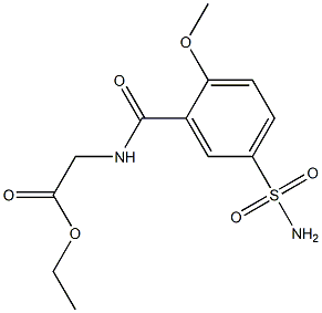 (2-Methoxy-5-sulfamoylbenzoylamino)acetic acid ethyl ester,,结构式