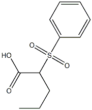 2-フェニルスルホニルペンタン酸 化学構造式