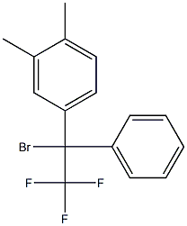 1-Bromo-1-phenyl-1-(3,4-dimethylphenyl)-2,2,2-trifluoroethane,,结构式