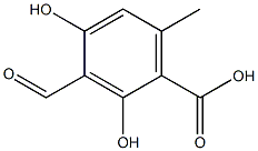 3-Formyl-2,4-dihydroxy-6-methylbenzoic acid 结构式