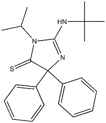 1-イソプロピル-2-(tert-ブチルアミノ)-4,4-ジフェニル-2-イミダゾリン-5-チオン 化学構造式