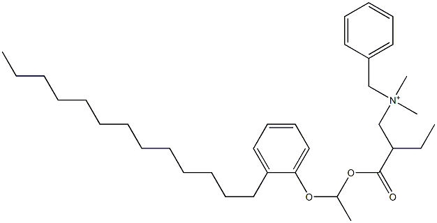 N,N-Dimethyl-N-benzyl-N-[2-[[1-(2-tridecylphenyloxy)ethyl]oxycarbonyl]butyl]aminium Struktur