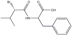 (S)-2-[(2-Bromo-3-methyl-1-oxobutyl)amino]-3-phenylpropanoic acid Struktur