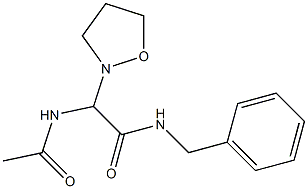 2-Acetylamino-2-(isoxazolidin-2-yl)-N-benzylacetamide,,结构式