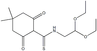 N-(2,2-Diethoxyethyl)-4,4-dimethyl-2,6-dioxocyclohexanecarbothioamide Structure