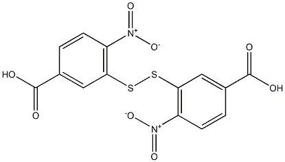 5,5'-Dithiobis(4-nitrobenzoic acid),,结构式