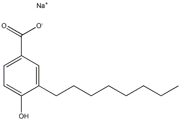 3-Octyl-4-hydroxybenzoic acid sodium salt Structure
