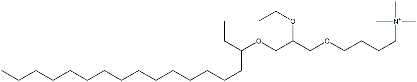 4-(3-Octadecyloxy-2-ethoxypropyloxy)-N,N,N-trimethylbutan-1-aminium,,结构式