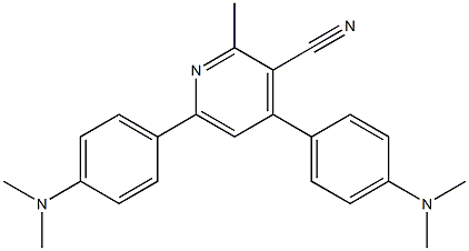 2-Methyl-4,6-bis(4-dimethylaminophenyl)pyridine-3-carbonitrile 结构式