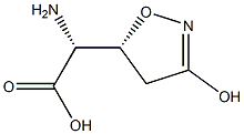 (2R)-2-Amino-2-[(5R)-3-hydroxy-4,5-dihydroisoxazole-5-yl]acetic acid 结构式