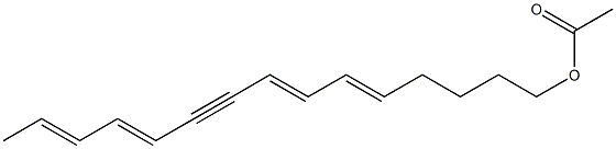 1-Acetoxy-5,7,11,13-pentadecatetren-9-yne Struktur