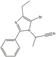 5-Bromo-1-(1-cyanoethyl)-4-ethyl-2-phenyl-1H-imidazole Structure