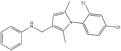 N-Phenyl-1-(2,4-dichlorophenyl)-2,5-dimethyl-1H-pyrrole-3-methanamine 结构式