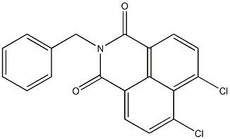 N-ベンジル-4,5-ジクロロ-1,8-ナフタレンジカルボキシミド 化学構造式