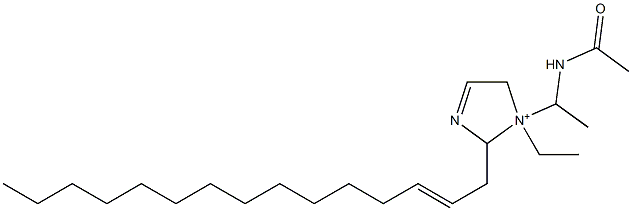 1-[1-(Acetylamino)ethyl]-1-ethyl-2-(2-pentadecenyl)-3-imidazoline-1-ium Structure