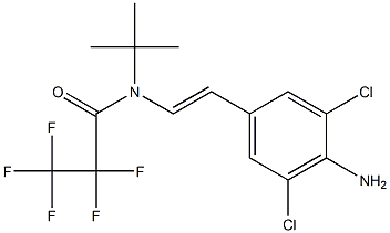 N-[2-(4-Amino-3,5-dichlorophenyl)ethenyl]-N-tert-butyl-2,2,3,3,3-pentafluoropropanamide Struktur