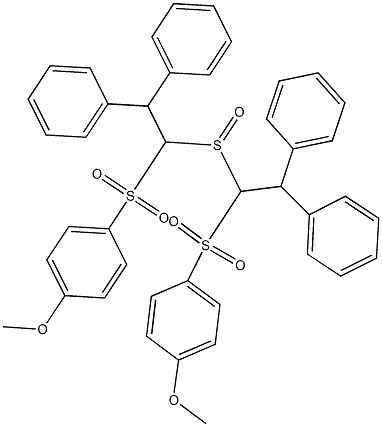 ジフェニルメチル[[(p-メトキシフェニル)スルホニル]メチル]スルホキシド 化学構造式