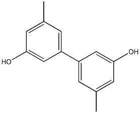 5,5'-ジメチル-1,1'-ビフェニル-3,3'-ジオール 化学構造式