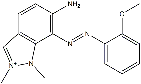 6-Amino-7-[(2-methoxyphenyl)azo]-1,2-dimethyl-1H-indazol-2-ium,,结构式