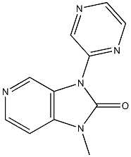 1-Methyl-3-(2-pyrazinyl)-1H-imidazo[4,5-c]pyridin-2(3H)-one 结构式