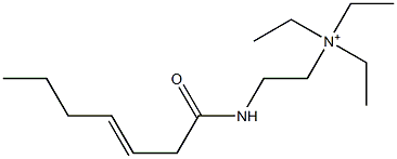 N,N,N-Triethyl-2-(3-heptenoylamino)ethanaminium,,结构式