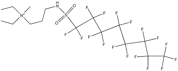 N,N-Diethyl-3-[[(heptadecafluorooctyl)sulfonyl]amino]-N-methyl-1-propanaminium Struktur