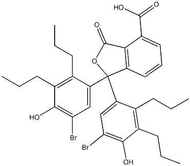 1,1-Bis(5-bromo-4-hydroxy-2,3-dipropylphenyl)-1,3-dihydro-3-oxoisobenzofuran-4-carboxylic acid,,结构式