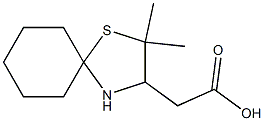 2,2-Dimethyl-1-thia-4-azaspiro[4.5]decane-3-acetic acid,,结构式