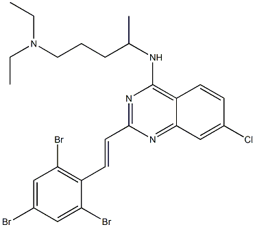 7-Chloro-N-[4-(diethylamino)-1-methylbutyl]-2-(2,4,6-tribromostyryl)quinazolin-4-amine Structure