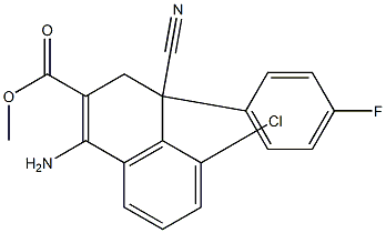 1-Amino-4-cyano-3,4-dihydro-5-chloro-4-(4-fluorophenyl)naphthalene-2-carboxylic acid methyl ester|