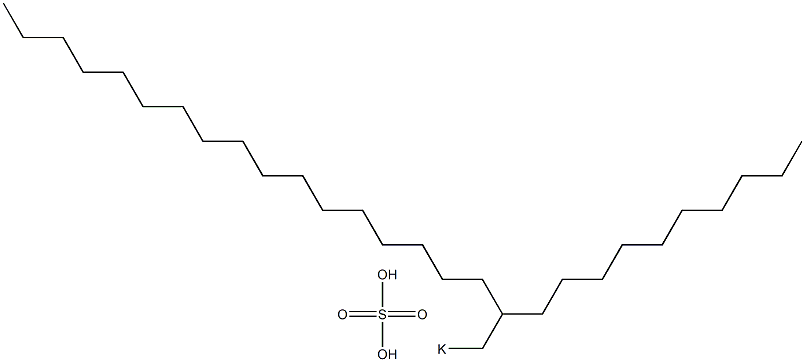 Sulfuric acid 2-decylnonadecyl=potassium salt Structure