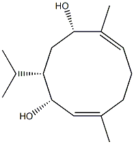 (1E,3R,4S,6S,7E)-1,7-Dimethyl-4-isopropyl-1,7-cyclodecadiene-3,6-diol Structure