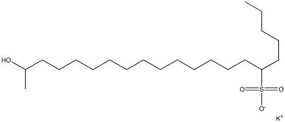 20-Hydroxyhenicosane-6-sulfonic acid potassium salt,,结构式