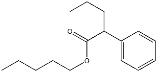 2-フェニルペンタン酸ペンチル 化学構造式