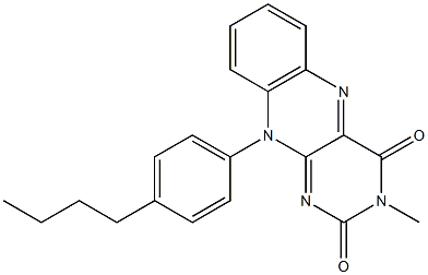 3-Methyl-10-[4-butylphenyl]pyrimido[4,5-b]quinoxaline-2,4(3H,10H)-dione