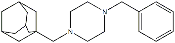 1-Benzyl-4-(1-adamantylmethyl)piperazine Struktur