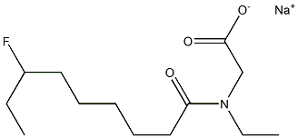 N-Ethyl-N-(7-fluorononanoyl)glycine sodium salt Structure