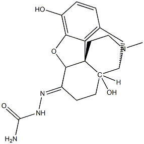 17-Methyl-6-(2-carbamoylhydrazono)-4,5-epoxymorphinan-3,14-diol,,结构式