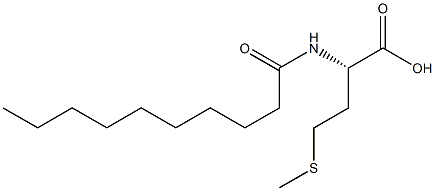 (S)-4-メチルチオ-2-[(1-オキソデシル)アミノ]ブタン酸 化学構造式