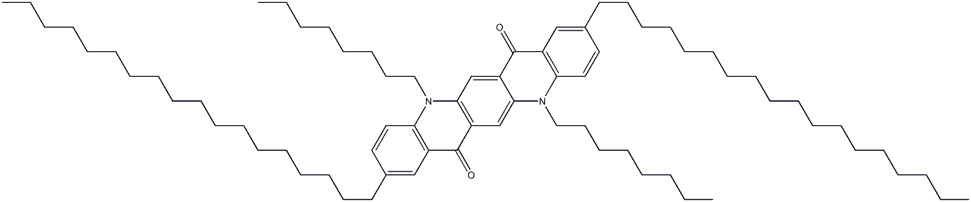 2,9-ジオクタデシル-5,12-ジオクチル-5,12-ジヒドロキノ[2,3-b]アクリジン-7,14-ジオン 化学構造式