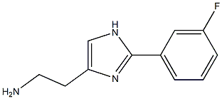 2-(3-フルオロフェニル)-1H-イミダゾール-4-(エタンアミン) 化学構造式