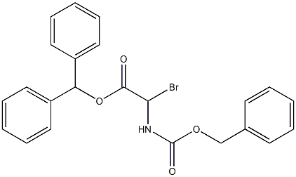 (Benzyloxycarbonylamino)bromoacetic acid diphenylmethyl ester Struktur