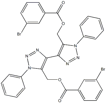 1,1'-Diphenyl-5,5'-bis[(3-bromobenzoyloxy)methyl]-4,4'-bi(1H-1,2,3-triazole)|