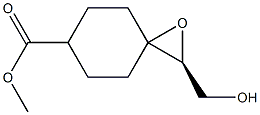 (2S)-2-(ヒドロキシメチル)-1-オキサスピロ[2.5]オクタン-6-カルボン酸メチル 化学構造式