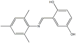 N-(2,5-Dihydroxybenzylidene)-2,4,6-trimethylbenzenamine 结构式