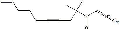 1-ジアゾ-3,3-ジメチル-10-ウンデセン-5-イン-2-オン 化学構造式